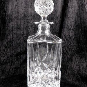 Block Cut Crystal Whiskey Decanter in Olympic # 21844